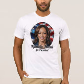 Kamala Harris 2024 Sterren en strepen T-shirt (Voorkant)