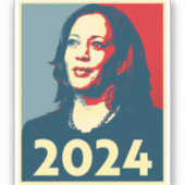 Kamala Harris 2024 Sticker (Voorkant)