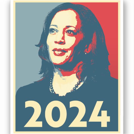 Kamala Harris 2024 Sticker (Voorkant)