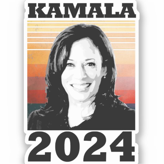 Kamala Harris 2024 Sticker (Voorkant)