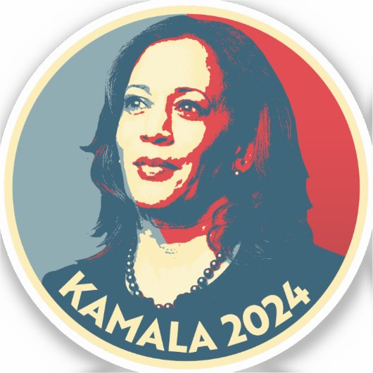 Kamala Harris 2024 Sticker (Voorkant)