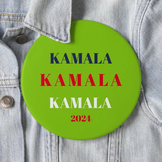Kamala Harris 2024 Support Brat Green Ronde Button 6,0 Cm (In situ)