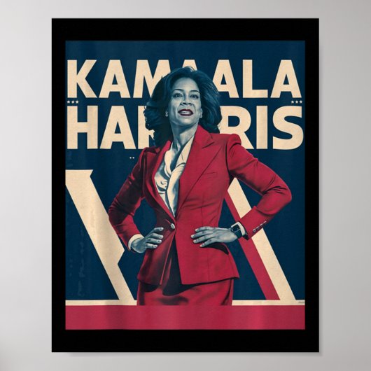 Kamala Harris 2024 - Toonaangevend met kracht ontw Poster (Voorkant)