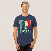 Kamala Harris 2024 Tri-Blend Shirt (Voorkant volledig)