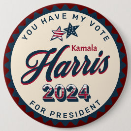 Kamala Harris 2024 | U heeft mijn stem jumbo-size Ronde Button 6,0 Cm