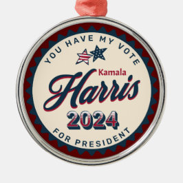 Kamala Harris 2024 | U heeft mijn stem Metalen Ornament