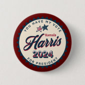 Kamala Harris 2024 | U heeft mijn stem Ronde Button 5,7 Cm (Voorkant)