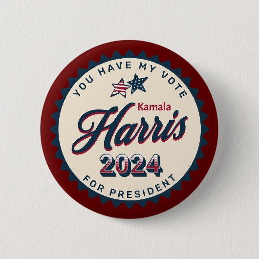 Kamala Harris 2024 | U heeft mijn stem Ronde Button 5,7 Cm (Voorkant)
