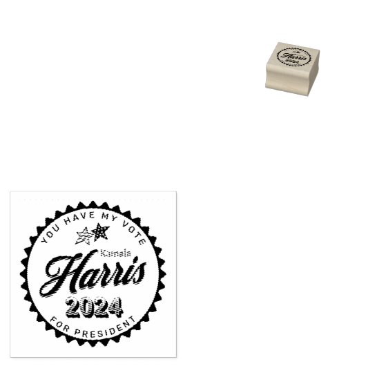 Kamala Harris 2024 | U heeft mijn stem Rubberstempel (Gestempeld)