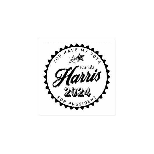 Kamala Harris 2024 | U heeft mijn stem Rubberstempel (Afrduk)