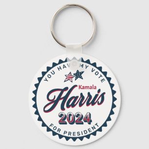 Kamala Harris 2024   U heeft mijn stem Sleutelhanger