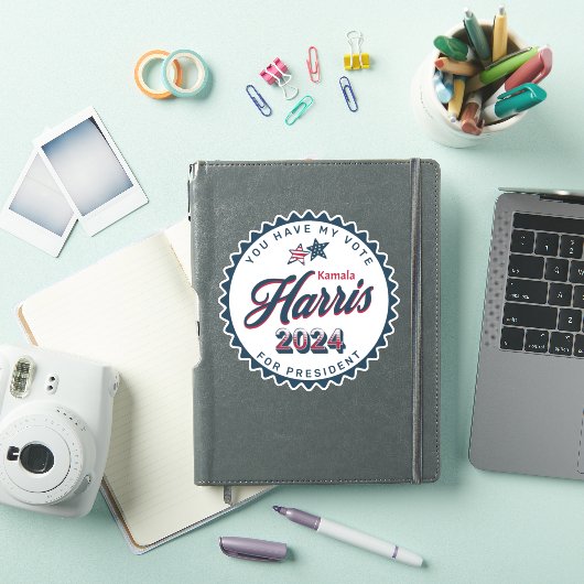 Kamala Harris 2024 | U heeft mijn stem Sticker (iPad Cover)