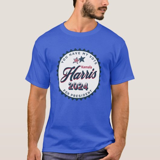Kamala Harris 2024 | U heeft mijn stem T-shirt (Voorkant)