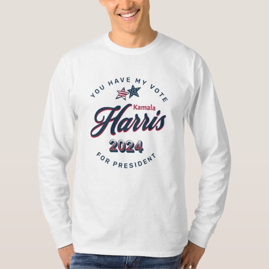 Kamala Harris 2024 | U heeft mijn stem T-shirt (Voorkant)