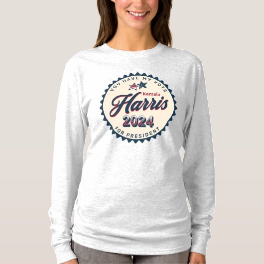 Kamala Harris 2024 | U heeft mijn stem T-shirt (Voorkant)