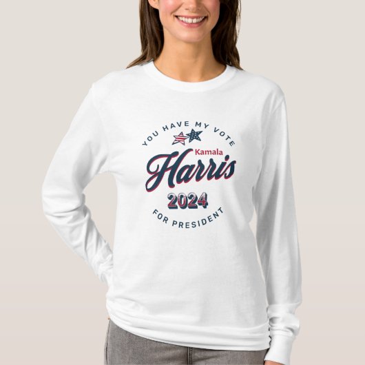Kamala Harris 2024 | U heeft mijn stem T-shirt (Voorkant)