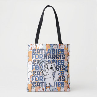 Kamala Harris 2024 Verkiezing Cat Ladies President Tote Bag