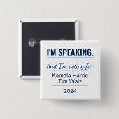 Kamala Harris 2024 verkiezingen Vierkante Button 5,1 Cm (Voorkant /achterkant)
