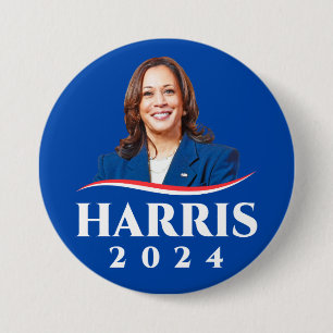 Kamala Harris 2024 verkiezingsfoto Ronde Button 7,6 Cm