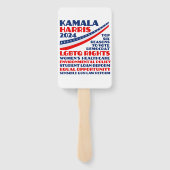 Kamala Harris 2024 Verkiezingsplatform Democraten Handwaaier (Achterkant)