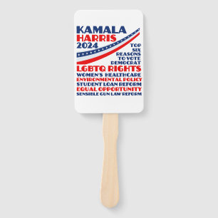 Kamala Harris 2024 Verkiezingsplatform Democraten Handwaaier