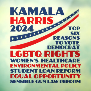 Kamala Harris 2024 Verkiezingsplatform Democraten Raamsticker