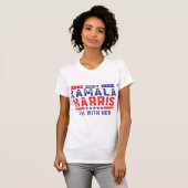 Kamala Harris 2024 Verkiezingssupporter T-shirt (Voorkant volledig)