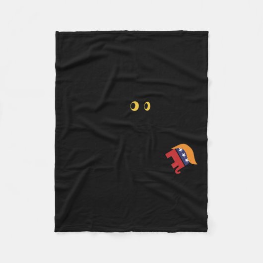 Kamala Harris 2024 Victory Black Cat vs Elephant T Fleece Deken (Voorkant)