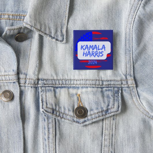 Kamala Harris 2024. Vierkant Vierkante Button 5,1 Cm (In situ)