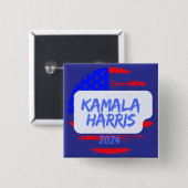 Kamala Harris 2024. Vierkant Vierkante Button 5,1 Cm (Voorkant /achterkant)