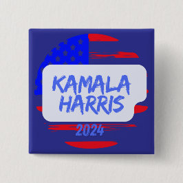 Kamala Harris 2024. Vierkant Vierkante Button 5,1 Cm