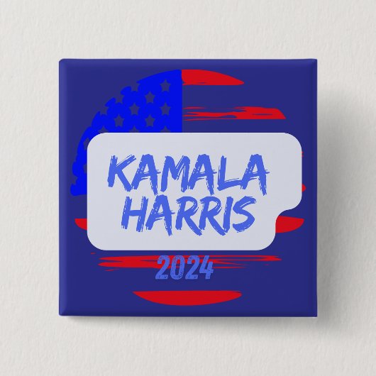 Kamala Harris 2024. Vierkant Vierkante Button 5,1 Cm (Voorkant)