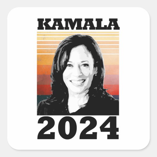 Kamala Harris 2024 Vierkante Sticker (Voorkant)
