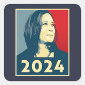 Kamala Harris 2024 Vierkante Sticker (Voorkant)