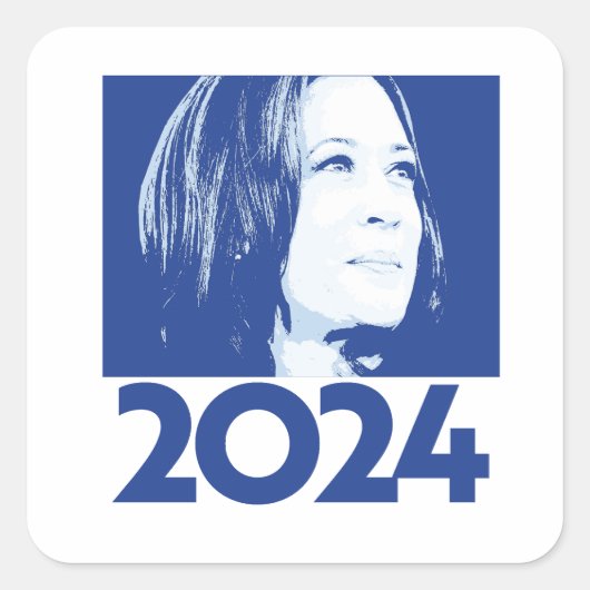 Kamala Harris 2024 Vierkante Sticker (Voorkant)