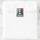 Kamala Harris 2024 Vierkante Sticker (Tas)