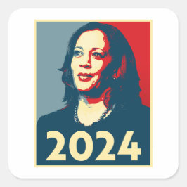Kamala Harris 2024 Vierkante Sticker