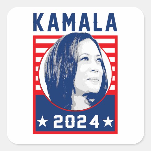 Kamala Harris 2024 Vierkante Sticker (Voorkant)