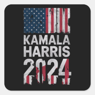 KAMALA HARRIS 2024 VIERKANTE STICKER