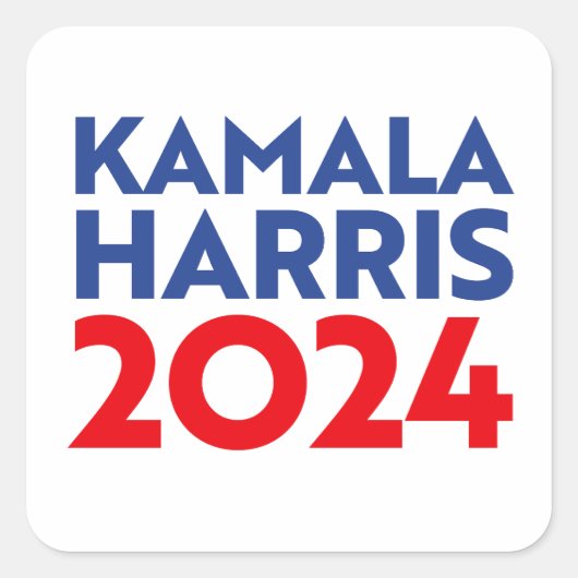 Kamala Harris 2024 Vierkante Sticker (Voorkant)