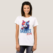 Kamala Harris 2024 voor Cat T-shirt (Voorkant volledig)