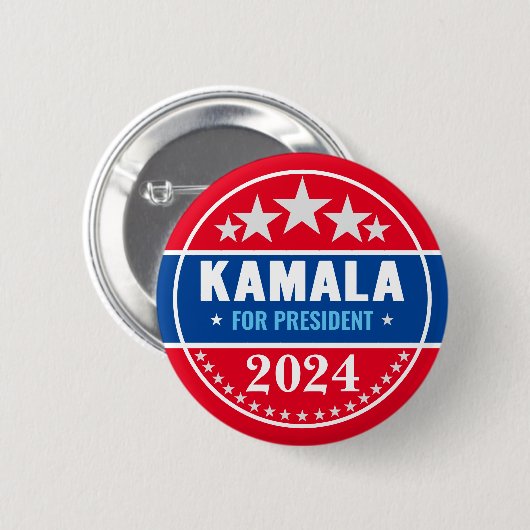 Kamala Harris 2024 voor de Button van Presidenten (Voorkant /achterkant)