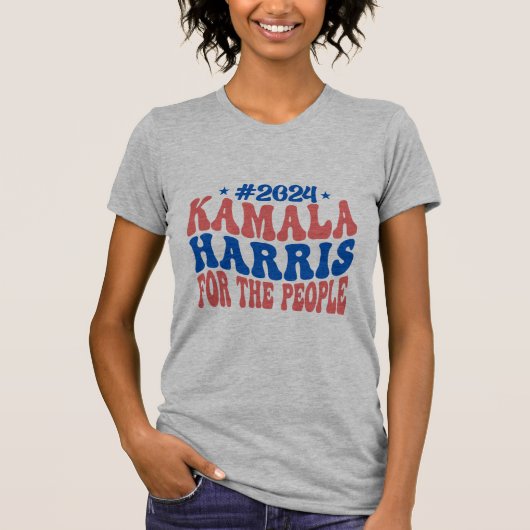 Kamala Harris 2024 - Voor de People Retro Campagne T-shirt (Voorkant)