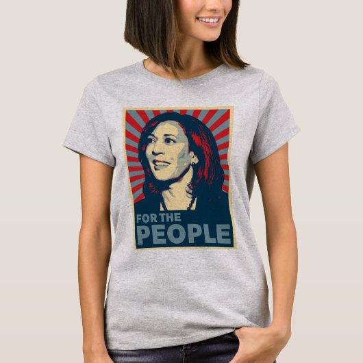 Kamala Harris 2024 voor het volk T-shirt (Voorkant)
