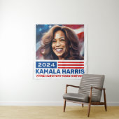 Kamala Harris 2024 voor President Banners Wandkleed (In situ)