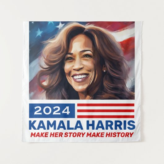 Kamala Harris 2024 voor President Banners Wandkleed (Voorkant)