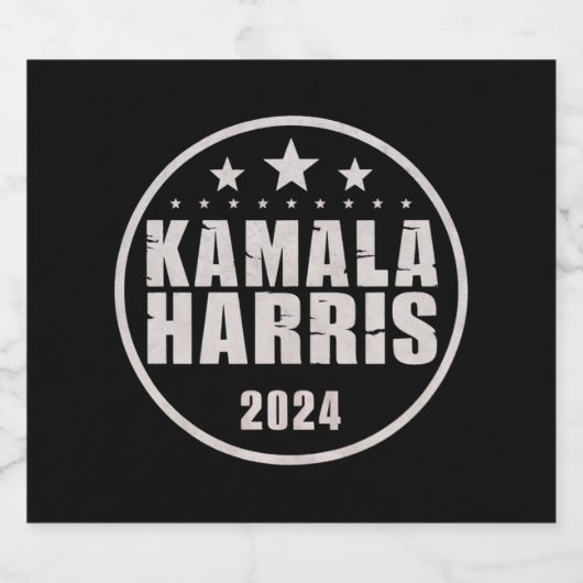 Kamala Harris 2024 voor President Bier Etiket (Enkel label)