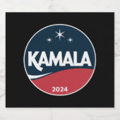  Kamala Harris 2024 voor President Bier Etiket (Enkel label)