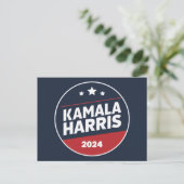 Kamala Harris 2024 voor President Briefkaart (Staand voorkant)
