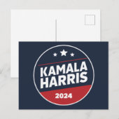 Kamala Harris 2024 voor President Briefkaart (Voorkant / Achterkant)